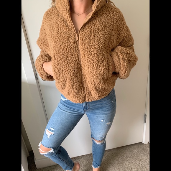 Express Sherpa Zip Up Jacket | Poshmark